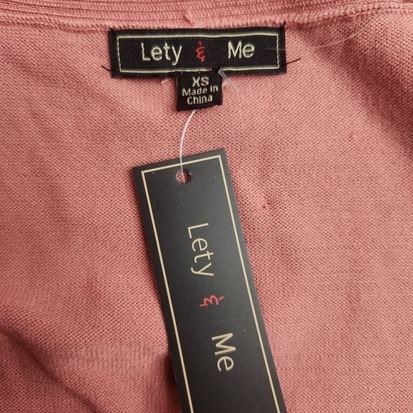 Lety & Me open cardigan NWT size XS dusty pink rose color - Picture 7 of 8
